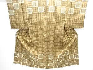 アンティーク　絞り枡模様男物長襦袢